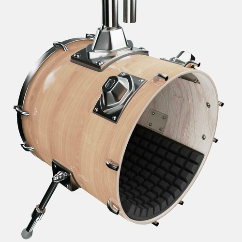 Drum Damper Muffling Pad, Bass Drum Muffle, Kick Drum Absorber, 20''x