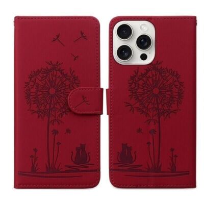 Leather Cat Wallet Phone Case For iPhone 16 15 14 13 12 11 Pro Max XR 8 7 SE XS