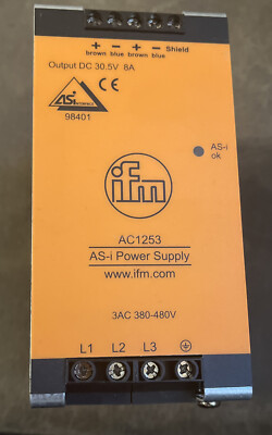 IFM ELECTRONIC AC1253 POWER SUPPLY 3AC 380-480V, Output DC 30.5V 8A