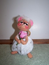 Annalee Doll '94 Wedding Bride Mouse with Pink Flower Vintage