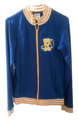Blue Riverdale Zip up Sweater with White and Gold Trim Men's Size - Main Image