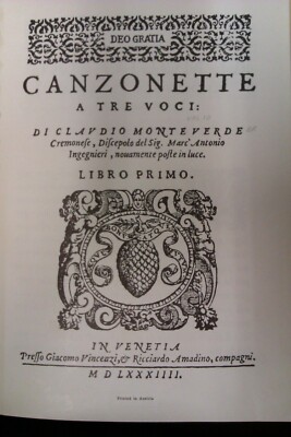 Canzonette - A Tre Voci: Di Clavdio Monteverde: Partitur