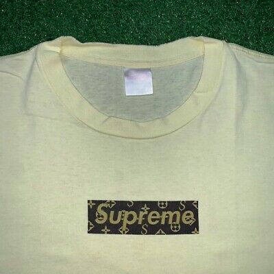 OG 2000 Supreme Louis Vuitton LV Monogram Box Logo T Shirt 100% Authentic  VTG 