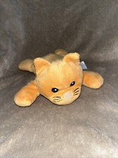 Melissa  Doug Laying Orange Kitty Cat Plush Stuffed Animal 9" Damaged Tag