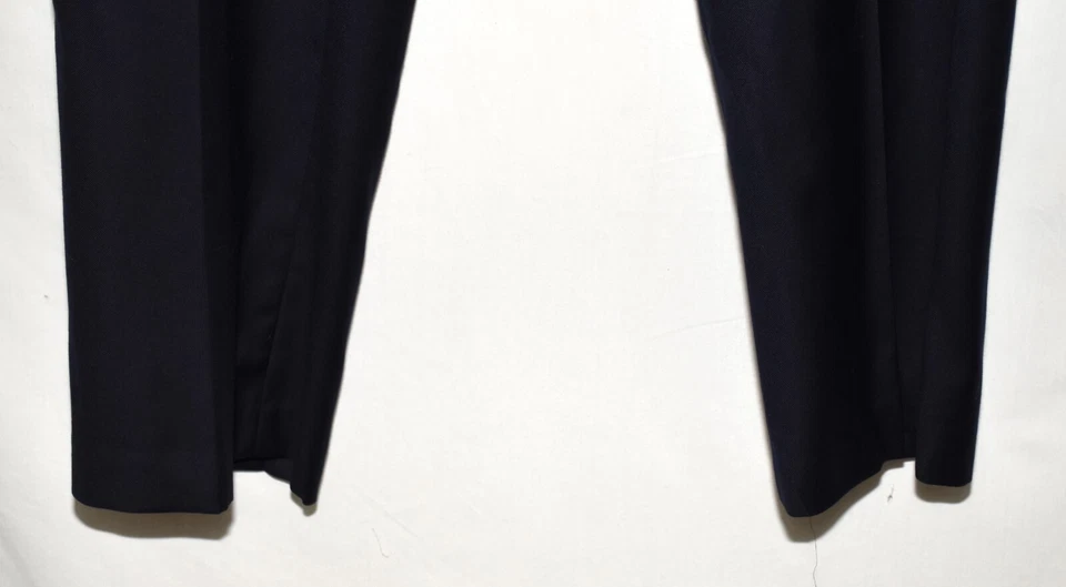 Pantalones de vestir Nautica negros de lana frente plano pierna recta para hombre talla 38x34 Foto 3 de 4