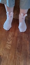 Fuzzy Bunny Fluffy Socks One Size Fits Most Pink And White Color Choice Limited