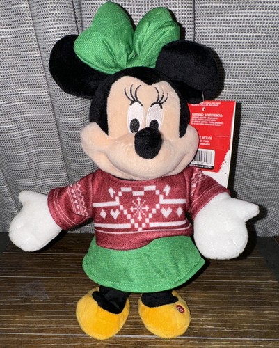 Gemmy Minnie Mouse 13" Animado Musical Peluche Deck The Halls Disney Mickey 2020 - Imagen 12 de 12
