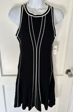 Anthropologie Sweater Dress  XSmall P Black White  Sleeveless