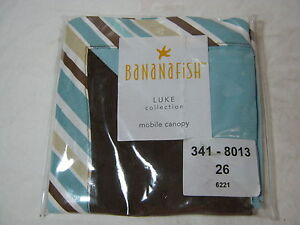 New Banana Fish Luke Blue Brown Tan White Stripe Mobile Canopy Cover Nip Ebay