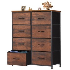 Dresser for Bedroom, 8 Storage Drawers, Tall Large Fabric Storage Tower Organ...