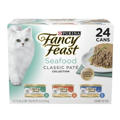 Classic Pate Kitten Food, Wet Cat Food, Seafood, 3 oz Cans (24 Pack)