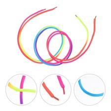 1 Pair Colorful Rainbow Round Thick Fashion Shoe Accessories for Sneakers