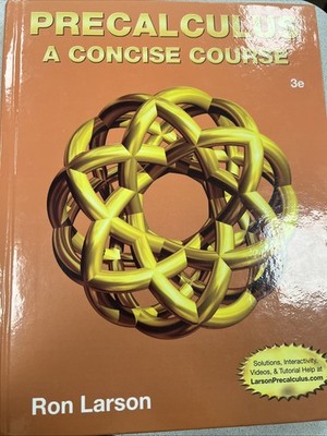 Precalculus : A Concise Course by Ron Larson (2012, Hardcover)