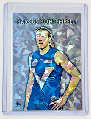 Marcus Bontempelli Limited Edition Artist Signed ''Big V AFL'' Refractor Card 1/1