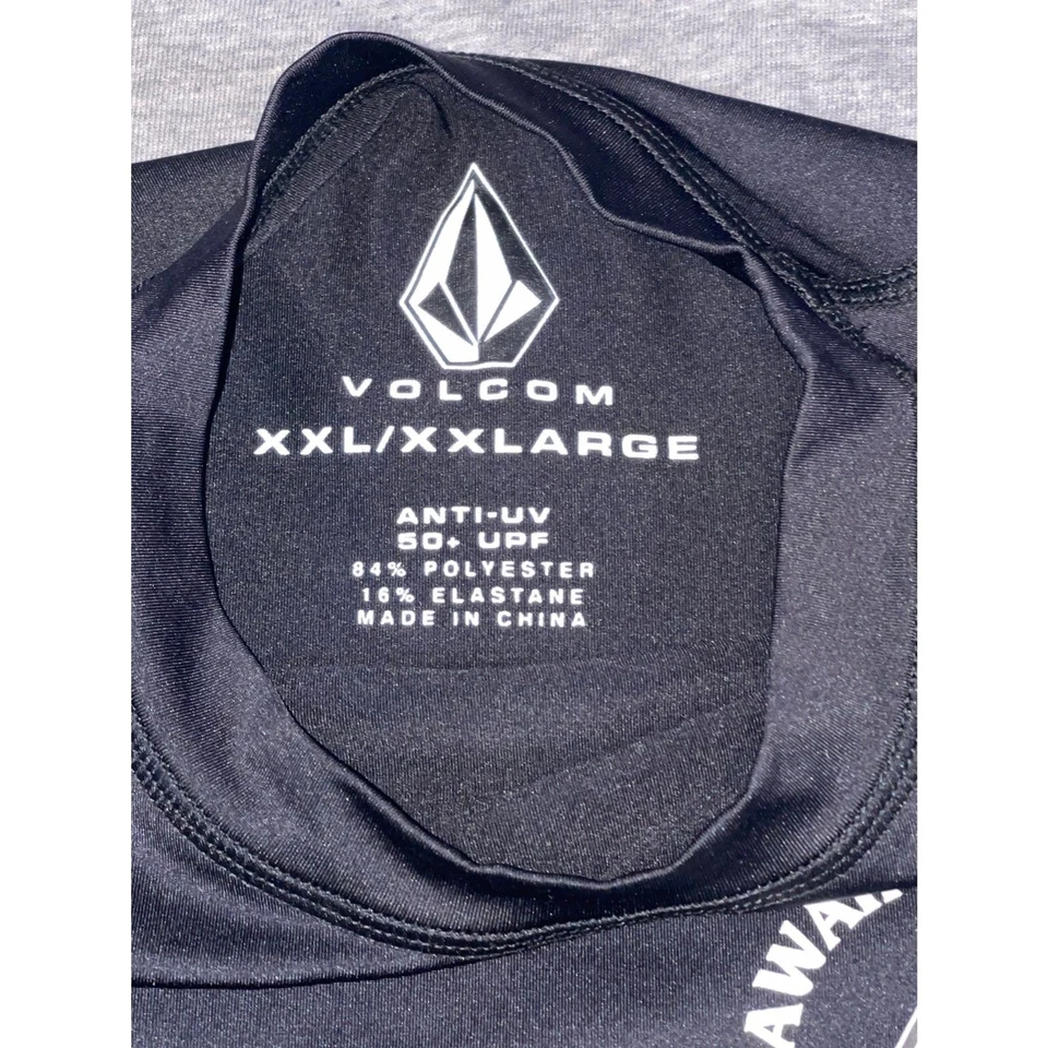 Volcom Stone Hawaii Lone Path Mens Short Sleeve 50+ Anti UV Rash Guard Black XXL - Image 4 of 4