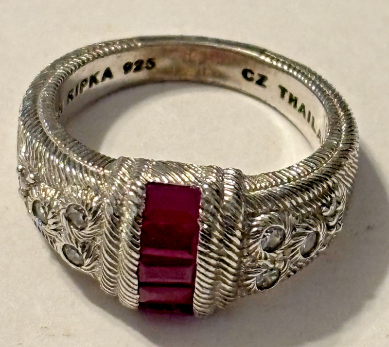 VINTAGE JUDITH RIPKA .925 LADIES RING SIZE 7