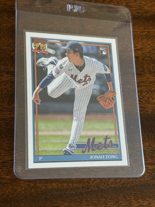 Topps 75 Years of Baseball Jonah Tong New York Mets RC #91B2-14
