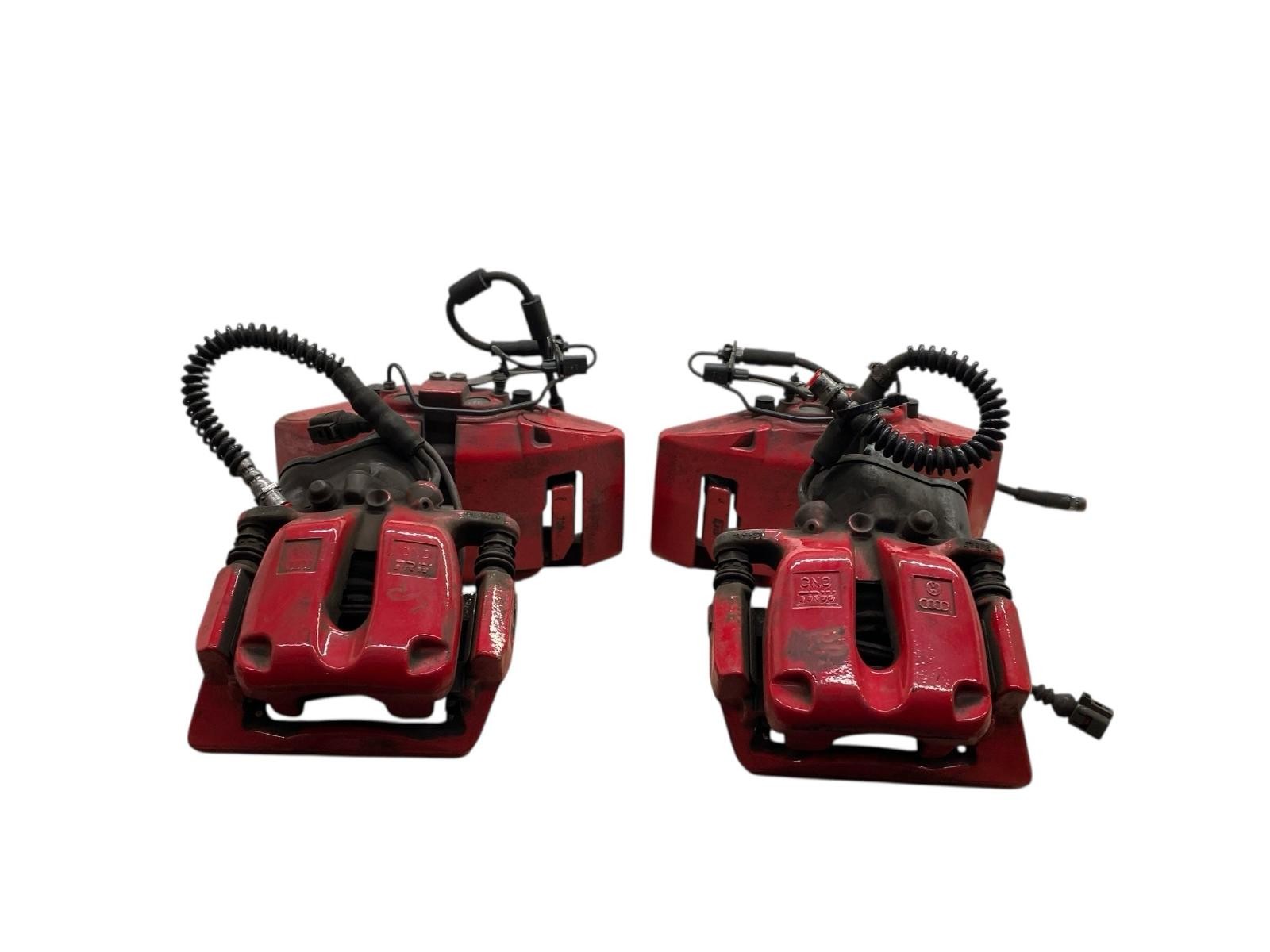 2015 BENTLEY CONTINENTAL RH LH FRONT & REAR BRAKE CALIPER SET 4PCS RED 48K MILES