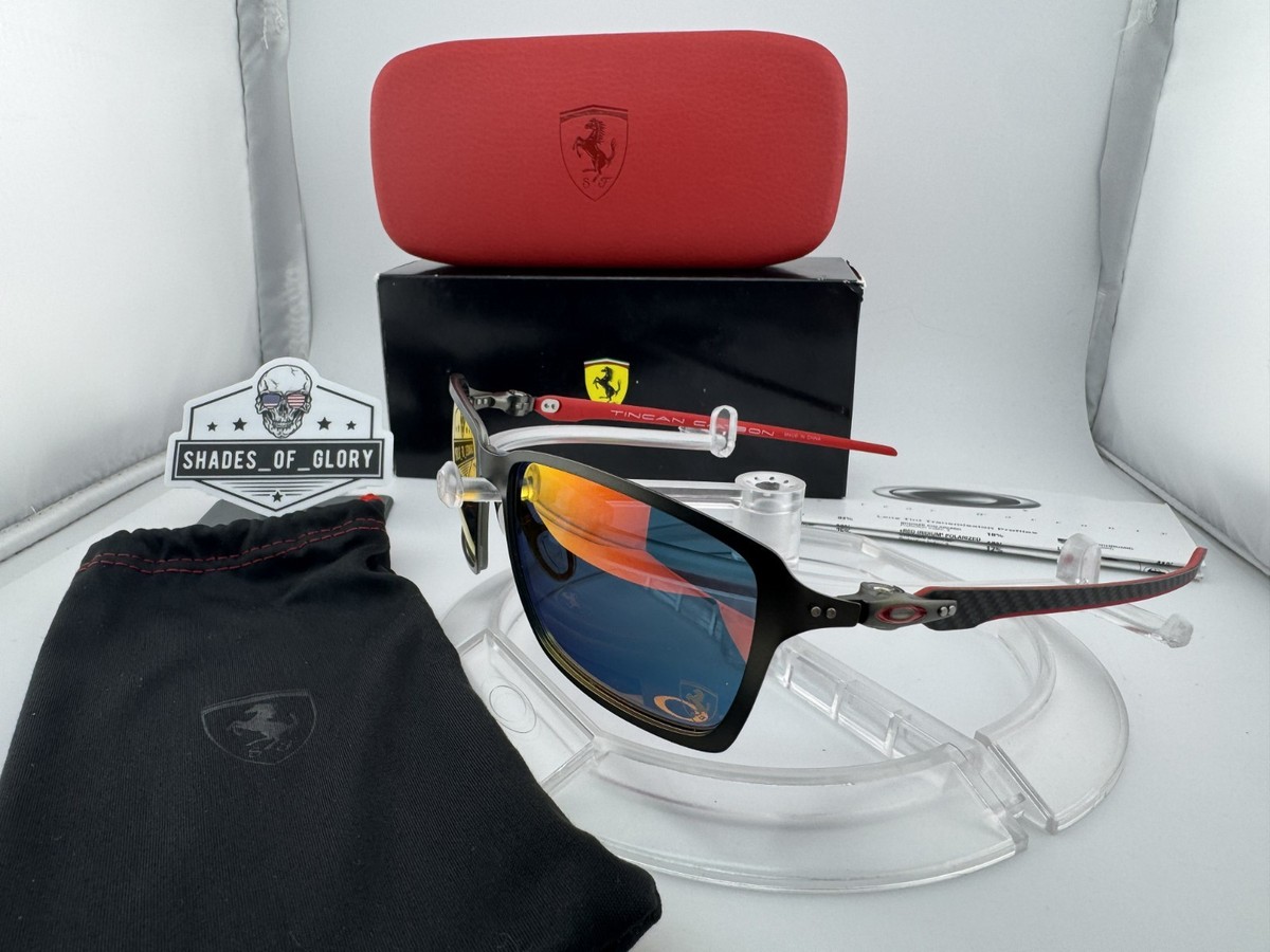 Oakley Tincan Carbon Fiber Ferrari Ruby Iridium OO6017-07 for sale