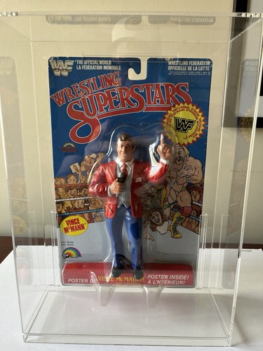 LJN WWF Vince McMahon MOC Sealed Series 4 no damag...