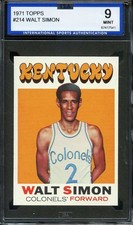 1971-72 TOPPS #214 WALT SIMON ISA 9 COLONELS *ADT5623
