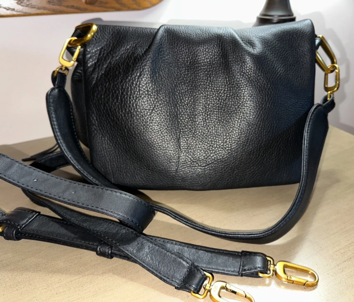 NWOT HOBO \'Blaze\' Black Pebbled Leather Convertible With Wanderlust Lining Georgia Convertible Hobo - Brighton main image 3