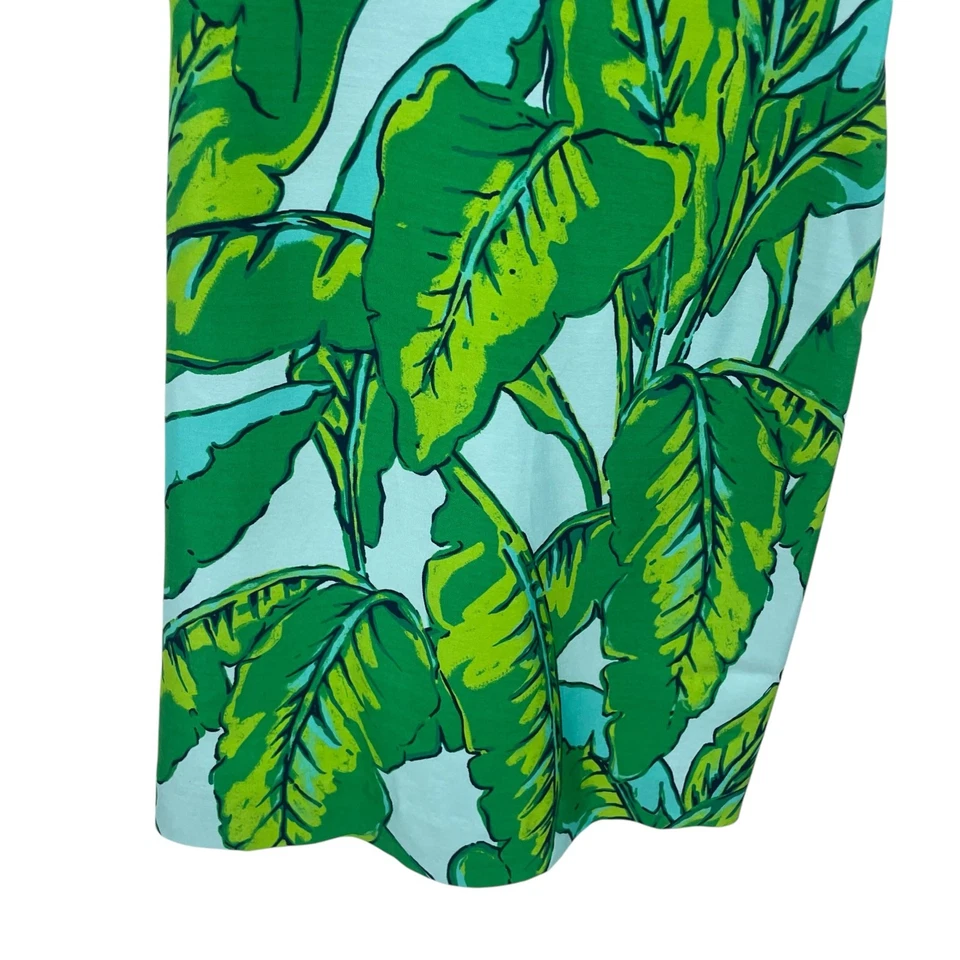 Nuevo con etiquetas Vestido recto Vineyard Vines estampado de hojas de plátano azul cristal verde para mujer 0 Foto 2 de 4