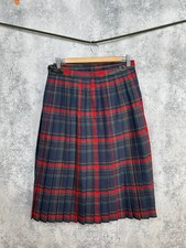 Highland Home Industries Check Tartan Pleated Kilt Skirt Scottish Plaid Size 14