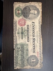 1862 $1 Salmon P Chase Banknote Fr. 16