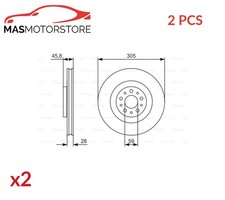 BREMSSCHEIBEN SATZ PAAR VORNE BOSCH 0 986 479 736 2PCS A FÜR FIAT DOBLO,500L