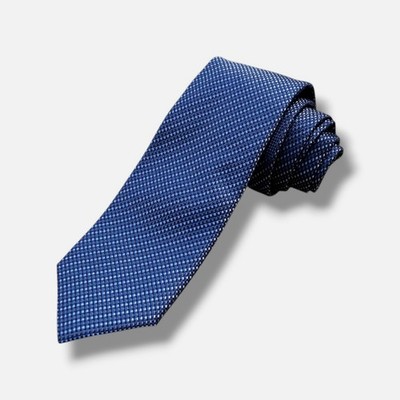 Canali Men's Blue Silk Neat Classic Pointed Neck Tie 58x3