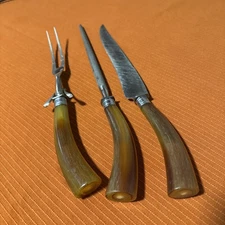 Washington Forge 3 piece stainless Bakelite carving knife set Sheffield England
