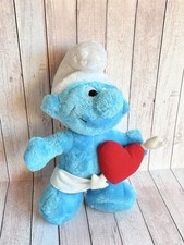 Smurf Plush 10" Vintage 1983 Peyo Wallace Berrie Stuffed Toy Doll Cupid