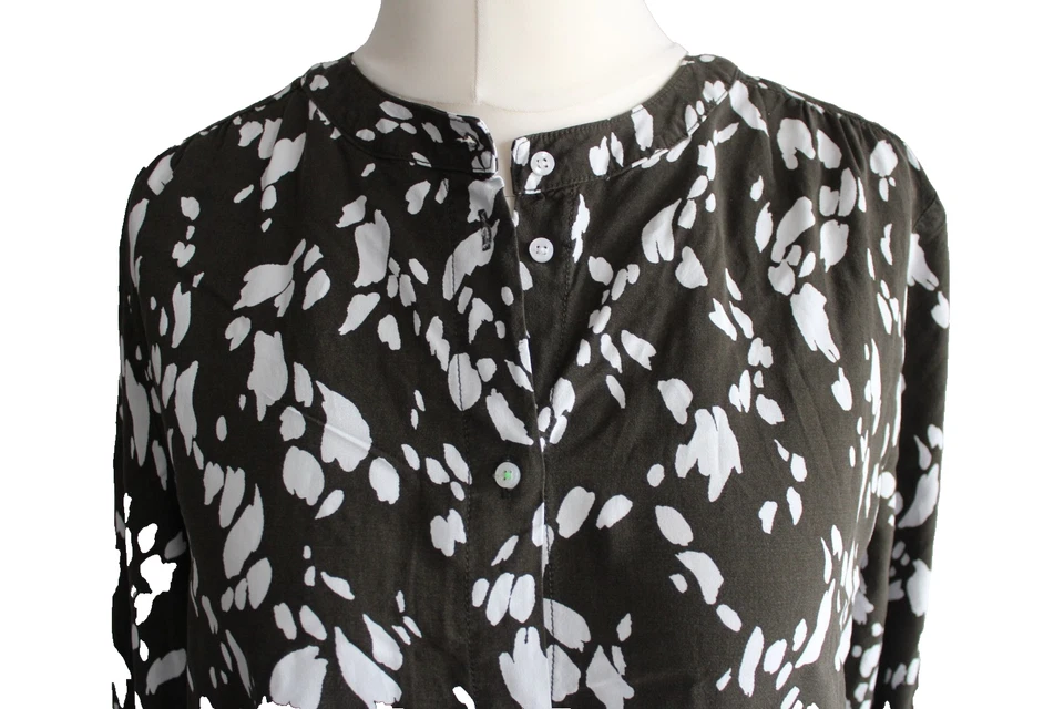 Street One Viskose Langarm Bluse Gr. 44 Olivgrün - Bild 3 von 4