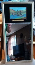 Vintage Boston Swan Boats Framed Mirror Wall Art 23x11 Souvenir Wall Decor