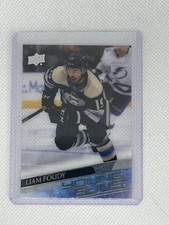 2020-21 Upper Deck Young Guns clear cut Liam Foudy Columbus Blue Jackets #224