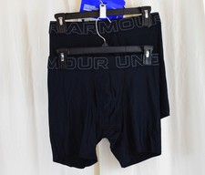Under Armour 3 PACK Mens Performance Boxerjock Brief 6" Inseam Black Size Small