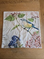 Vintage Botanical Bird Cushion Cover | Cottagecore Shabby Chic French Country
