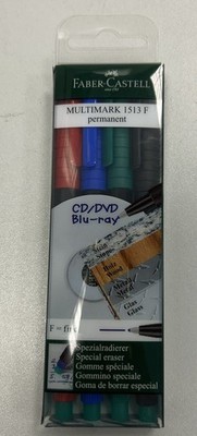 Faber-Castell Folienschreiber MULTIMARK Marker Folienstifte radierbar 4er 0,6mm