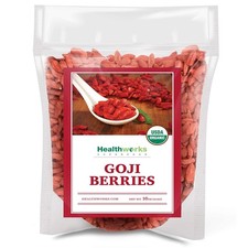 Healthworks Organic Dried Goji Berries - 16oz /1lb - 1 Pack - Vegan and Non-GMO