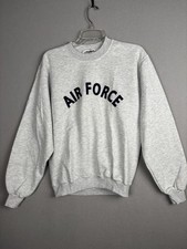 Jerzees Super Sweats Sweatshirt Mens Small Gray Air Force Pullover Crewneck USA