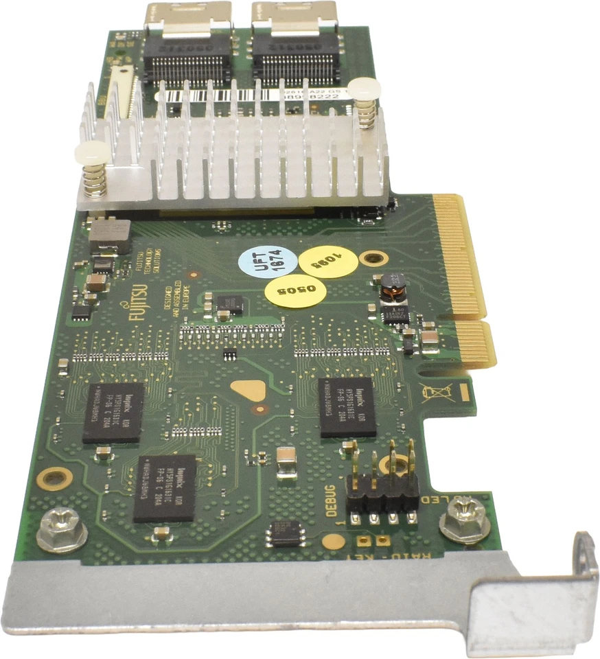Fujitsu D2616-A22 GS1 6Gb PCle x8 SAS Raid Controller +2x SAS Kabel LP - Bild 2 von 4