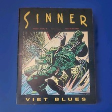 SINNER Vol. 1 #4 VIET BLUES 1989 FANTAGRAPHICS Mature Read VF Good Condi...