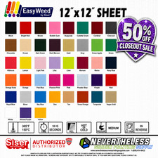 SISER Easyweed HTV Heat Transfer Vinyl - 12"x12" Sheet Iron On Vinyl Heat Press
