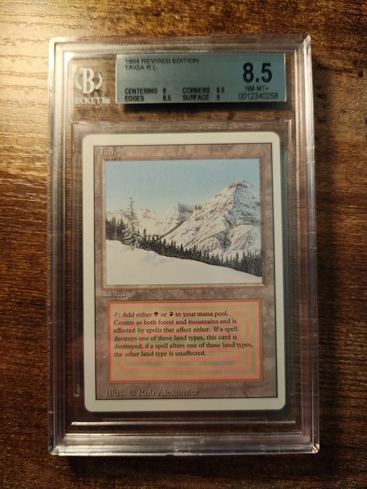 Magic The Gathering Bgs Graded Revised Edition Taiga Dual Land - Image 2 of 3