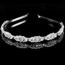 Bride Headpiece - Rhinestone Crystal Wedding Headband for Women, Diamond Headpie