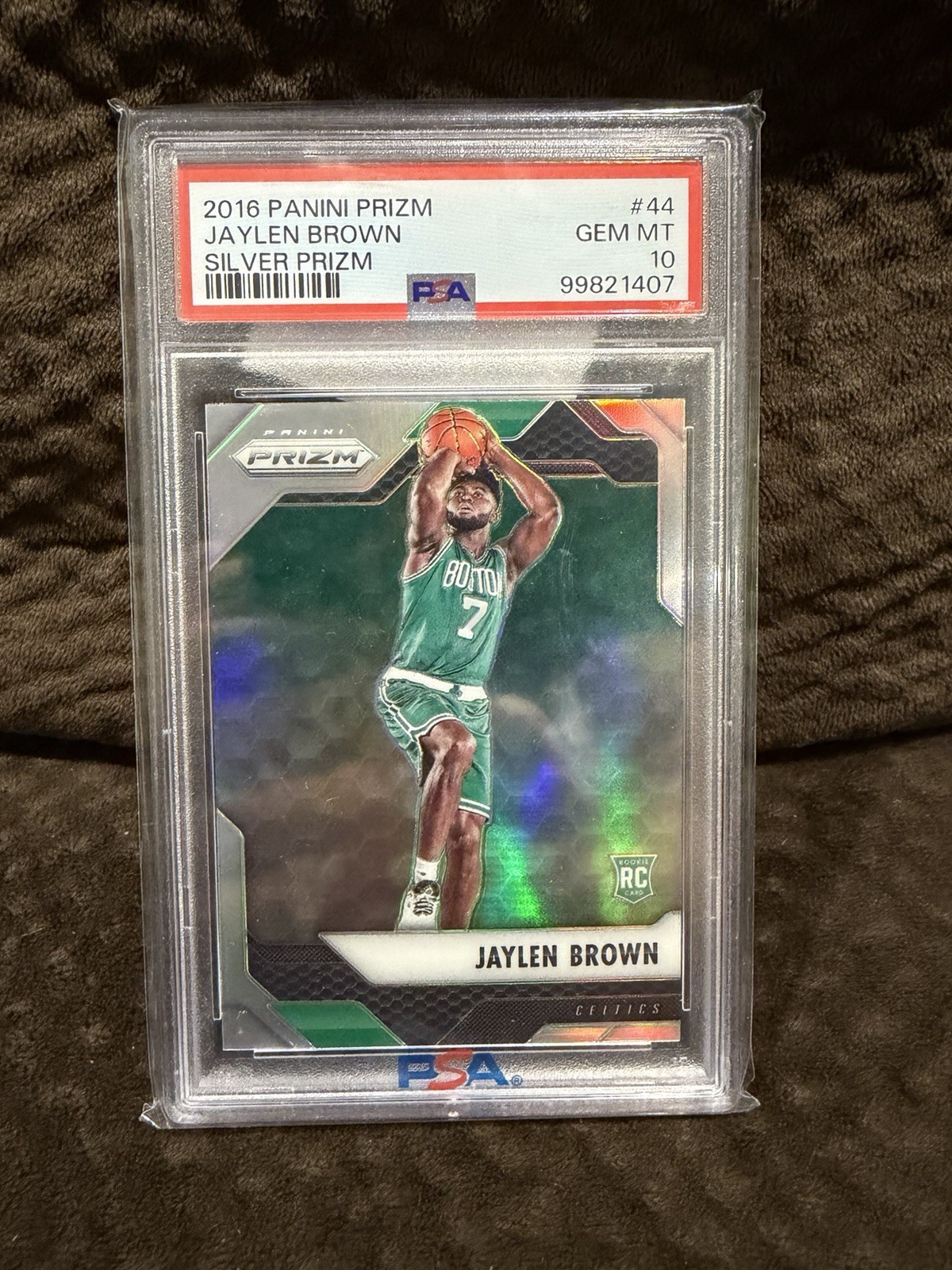 2016-17 Prizm Jaylen Brown #44 Silver Prizm Rookie (RC) PSA 10 (authenticated)