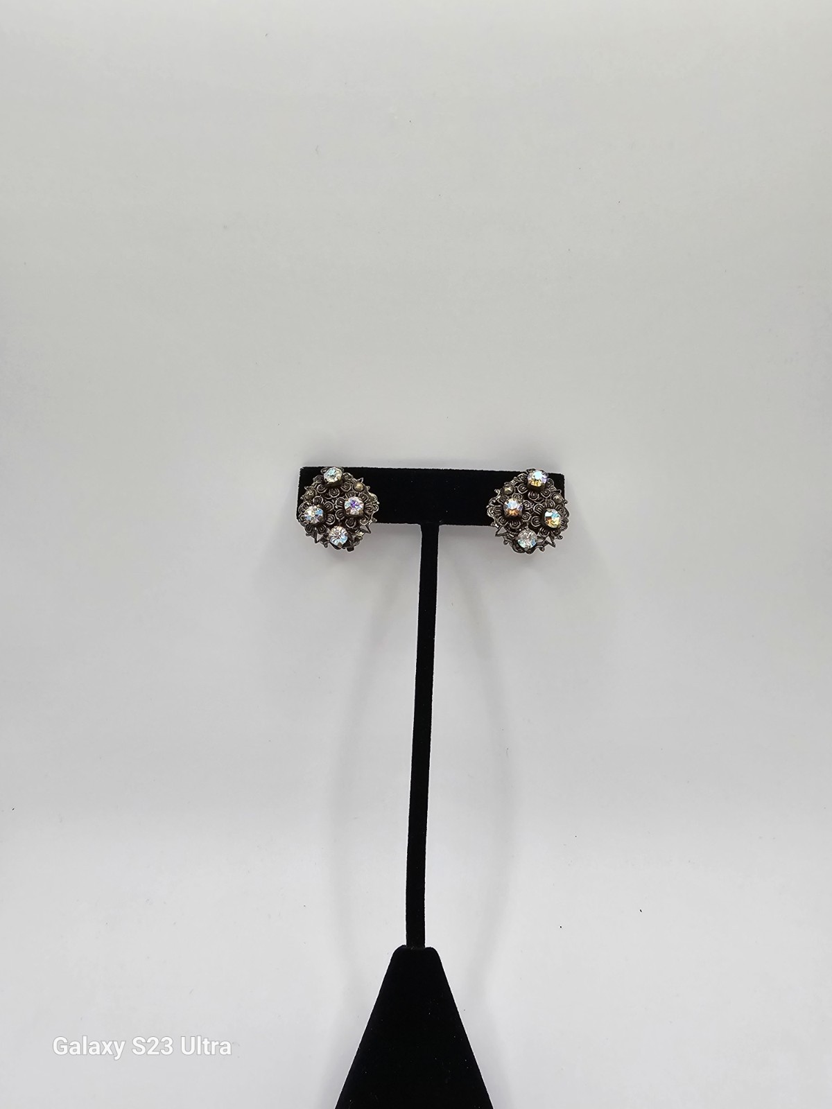 VTG Silvertone Rectangular & Diamond Shape Rhines… - image 5