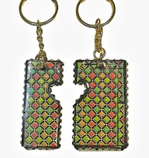 2Pcs Best Friend Keychain Friendship Matching Keyring Handmade Gift