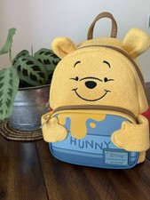 Mini mochila flocada Loungefly Disney Winnie the Pooh Hunny barriga nueva con etiquetas